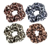 AMOR SPES 4PCS Leopard Print Hair Rope Hairbands Hair Tie for Women Headband Hair Scrunchies Hair Accessories