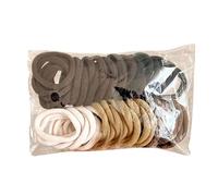 AMOR SPES 50pcs Colorful Fabric Hair Rope Elastic Hairbands Soft Hair Tie for Women Hair Bobbles Hair Scrunchies Set Hair Accessories (D)