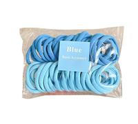 AMOR SPES 50pcs Colorful Fabric Hair Rope Elastic Hairbands Soft Hair Tie for Women Hair Bobbles Hair Scrunchies Set Hair Accessories (B)