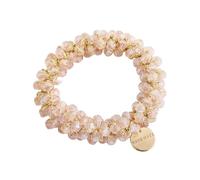 AMOR SPES Crystal Pearl Hair Tie Rope Hair Band for Women Elastic Tie Hair Scrunchies Hair Accessories Headbands (A)