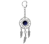 AMOR SPES Dream Catcher Key Chain Twelve Constellations Key Ring Vintage Feather Dream Catcher Keychains Birthday Gifts for Women Men (Leo)