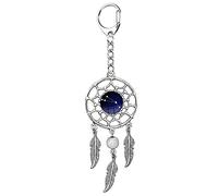 AMOR SPES Dream Catcher Key Chain Twelve Constellations Key Ring Vintage Feather Dream Catcher Keychains Birthday Gifts for Women Men (Aries)