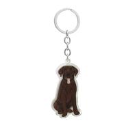 AMOR SPES Labrador Retriever Key Chain Love Pets Dogs Key Ring for Women Men Family Friends (B)
