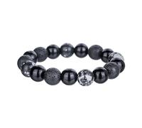 AMOR SPES Natural Stone Beads Bracelet Turquoise Volcanic Obsidian Stone Wrap Bracelets Friends Gifts (A)