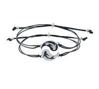 AMOR SPES Pack Of 2 Handmade Sister Wish Bracelets Charm Matching Bracelets With Card Bestie Bracelet Friendship Bracelets BFF Gift Best Friend Forever (YinYang Fish)