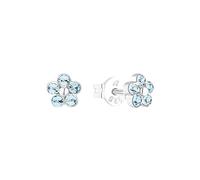 Amor stud earrings 925 sterling silver girls' children's earrings, with crystal glass, 0.5 cm, silver, flower, comes in jewelry gift box