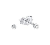 Amor stud earrings 925 Sterling silver women's earrings, with synthetic zirconia, 0.3 cm, silver, comes in jewelry gift box, 9061938