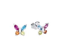 Amor Stud earrings Ear jewelry, with Zirconia synth., 7 cm, Multicolor, Butterfly, Comes in jewelry gift box, 9210190