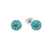 Amor Stud earrings Women Ear jewelry, with Crystal glass, 6 cm, Turquoise, Comes in jewelry gift box, 9189809