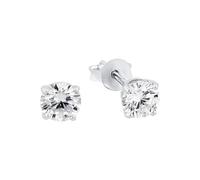 Amor Stud earrings Women Ear jewelry, with Zirconia synth., 0,5 cm, Silver, Comes in jewelry gift box, 9208401