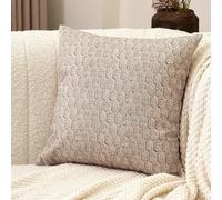 Amor Virisso 20x20 Pillow Covers - Floral Farmhouse Neutral Decorative Pillows for Couch & Sofa - 1PC, Cloud Cream