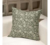 Amor Virisso Throw Pillow Covers 20x20 Floral Pillow Covers Block Print Farmhouse Neutral Pillow Covers Decorative Accent Throw Pillows for Couch Bed Living Room Sofa Pillows 1PC, Dusty Green