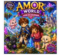AMOR WORLD -Livre de coloriage: Aventures magiques et dragons fantastiques