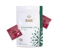 AMOR XXL Premium Condoms Ultrasensitive, Ø 54 mm, Transparent, Pack of 100