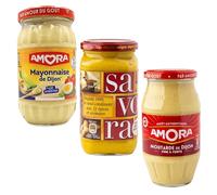 Amora Bundle: Dijon Mustard 430g, Mayonnaise 235g & Savora 385g