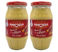 Amora French Smooth Dijon Mustard 430g glass jars x 2