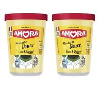 Amora Moutarde Douce, Fine & Douce, Goût Délicat, Mild French Mustard, Pack of 2