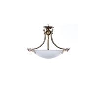 Amora Semi Flush Antique Brass Bowl Semi Flush Ceiling Light Netlighting Yellow One Size