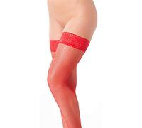 Amorable by Rimba Halterlose Netzstrümpfe Red