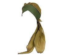 Amorar Women's Chemo Turban Hijab Cancer Headwear Scarves Chiffon Headscarf Bandana Long Tail Patients, Chemotherapy, Hair Loss, Sleep, Muslim Cap, Army Green, One Size