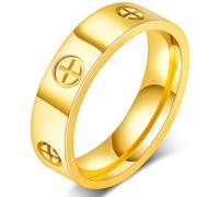 AmorArtSky Love Ring 18k Gold Silver Rings ：Friendship Ring With Screw Design Inlay Cubic Zirconia Stainless Steel Wedding Promise Bands Jewelry Mother's Day Birthday Gifts for Women, Size 6-10, 6 7 8
