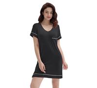 Amorbella Cooling Viscose Made from Bamboo Nightdress for Women S-XXL | Sweat Wicking, Short Sleeve, Ultra Soft, Lightweight Night Dress, Nightwear for Hot Sleepers
