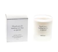 Amore 200g 'Thank you' Candle Silver