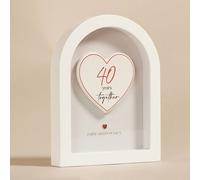 Amore by Juliana Arch Plaque 18cm - 40 Years in White Amore by Juliana White