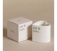 Amore by Juliana Heart Candle - Mr & Mrs in White Amore by Juliana White