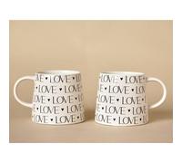 Amore by Juliana Mugs Set of 2 - Love in White Amore by Juliana White