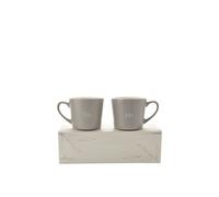 Amore by Juliana Set of 2 Grey Mugs - Mr & Mr Amore by Juliana Multicolor