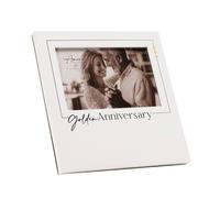 Amore by Juliana Wedding Gift Photo Frame Golden Anniversary - 6" x 4" in White Amore by Juliana White
