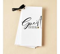 Amore by Juliana Wedding Gift Single Ring Bound Linen Guest Book in White Amore by Juliana White