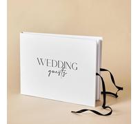 Amore by Juliana Wedding Gift Textured Guest Book Wedding Guests in White Amore by Juliana White