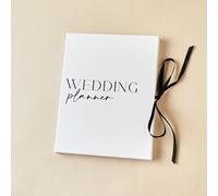 Amore by Juliana Wedding Gift Textured Wedding Planner in White Amore by Juliana White