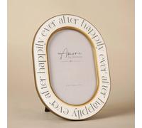 Amore by Juliana Wedding Gift Words Photo Frame Happily Ever After - 4" x 6" in White Amore by Juliana White