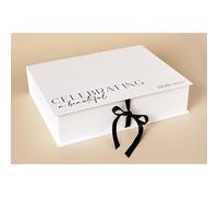 Amore by Juliana Women's Wedding Gift Linen A4 Keepsake Box Beautiful Bride in White Amore by Juliana White