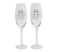 Amore Champagne Flutes Set of 2 - 60th Anniversary *(8/12)*