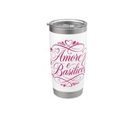 Amore e Basilico Italian Love and Basil Design Stainless Steel Insulated Tumbler