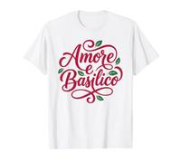 Amore e Basilico Italian Love Basil Food Lover Value Graphic T-Shirt, Men, White, S