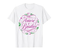 Amore e Basilico Romantic Italian Herb Love Value Graphic T-Shirt, Men, White, L