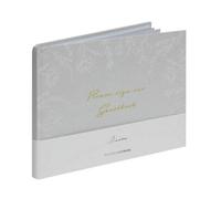 Amore Grey Floral Wedding Guest Book - 40 Inner Pages