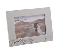 Amore Grey Photo Frame Wedding Day 6" x 4"