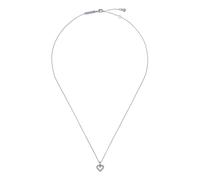 AMORE Halo Heart Silver Coloured Crystal Heart Pendant