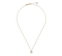 AMORE Halo Heart Yellow Gold Coloured Crystal Heart Pendant