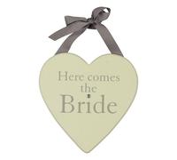 Amore Hanging Heart Plaque ~ 'Here comes the Bride'
