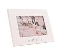 Amore Photo Frame 6" x 4" - Wedding Day - Elegant Engagement & Marriage Gift Picture Frame Keepsake - Freestanding or Wall Hanging Wedding Gift and Home Decoration - H: 15 x W: 20cm.