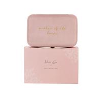 Amore Pink Velvet Jewellery Box "Mother of The Bride"