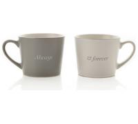 Amore Set of 2 Grey & White Always & Forever Mugs