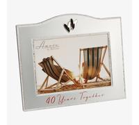 Amore Silver Plated 40 Years Together 7x5 Inch Photo Frame FS98540